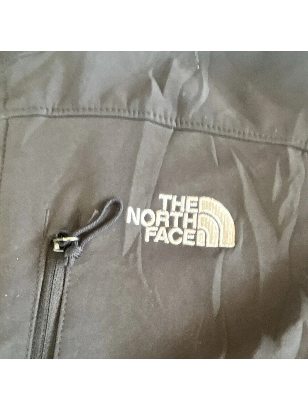 The North Face Men's Black Solid Stand-Up Full Zip Logo Jacket Size S